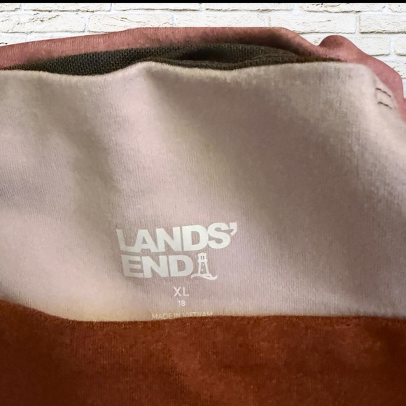 Lands' End Red and Pink Leggings Dynamic Color-Block Design - Picture 5 of 5